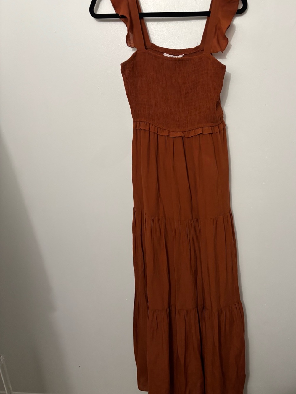 Nanette Lepore Rust Tiered Maxi Dress